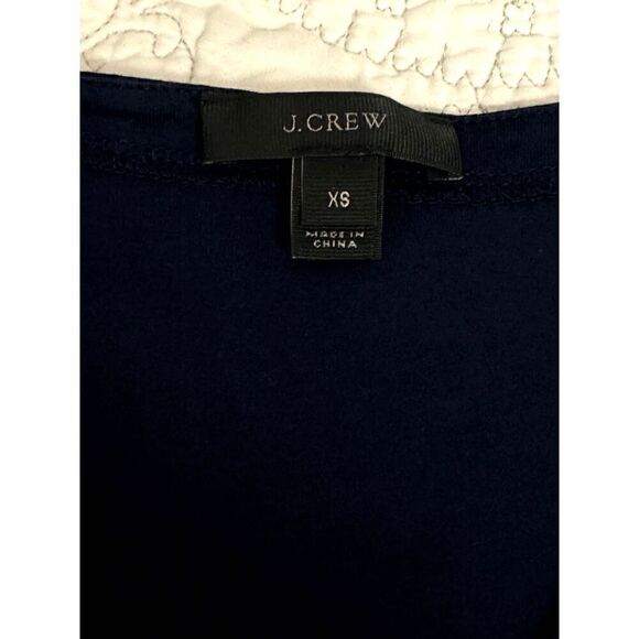 J. Crew Navy Blue Shirt with White Eyelet Embellishment Sz XS EUC // preppy // - Picture 5 of 9